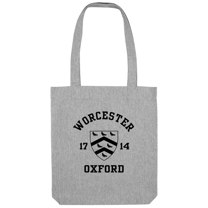 Colleges One Colour Print Patch Tote Bag - Grey