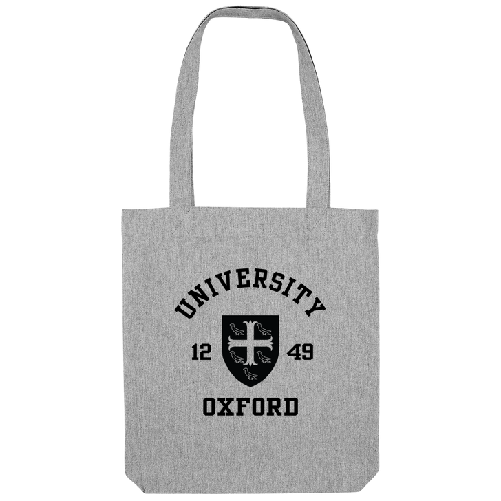 Colleges One Colour Print Patch Tote Bag - Grey
