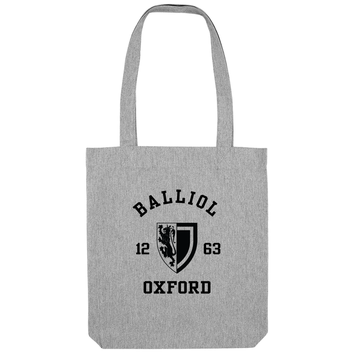 Colleges One Colour Print Patch Tote Bag - Grey
