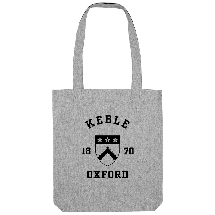 Colleges One Colour Print Patch Tote Bag - Grey