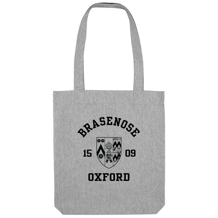 Colleges One Colour Print Patch Tote Bag - Grey