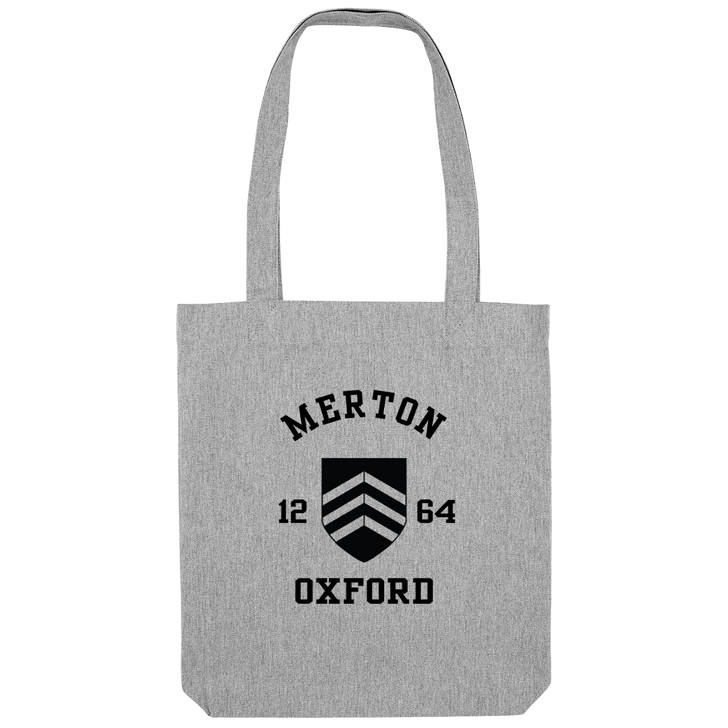 Colleges One Colour Print Patch Tote Bag - Grey