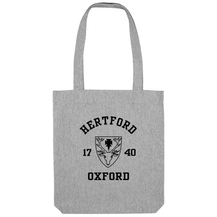 Colleges One Colour Print Patch Tote Bag - Grey