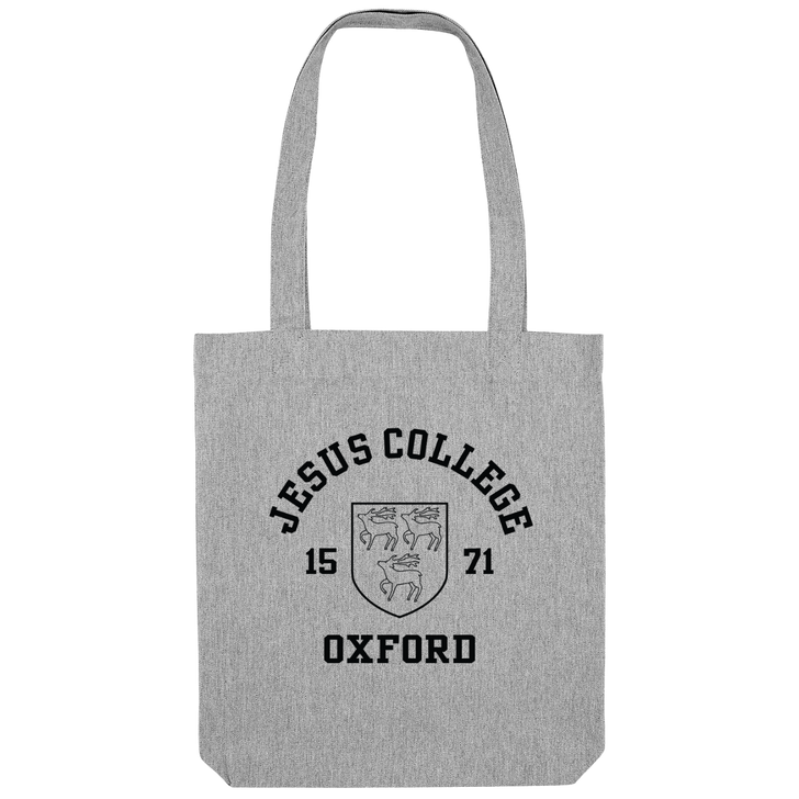 Colleges One Colour Print Patch Tote Bag - Grey
