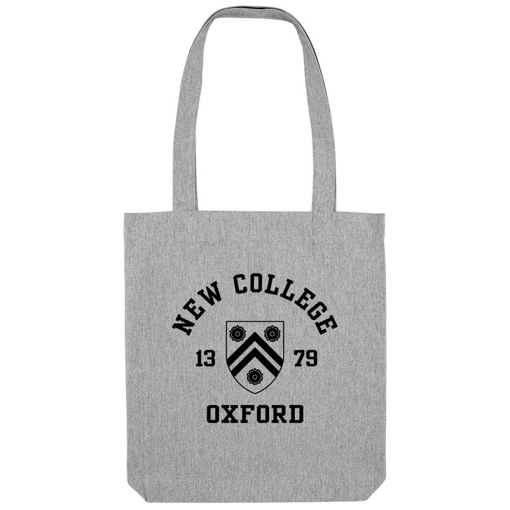 Colleges One Colour Print Patch Tote Bag - Grey