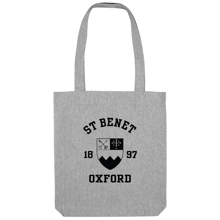 Colleges One Colour Print Patch Tote Bag - Grey