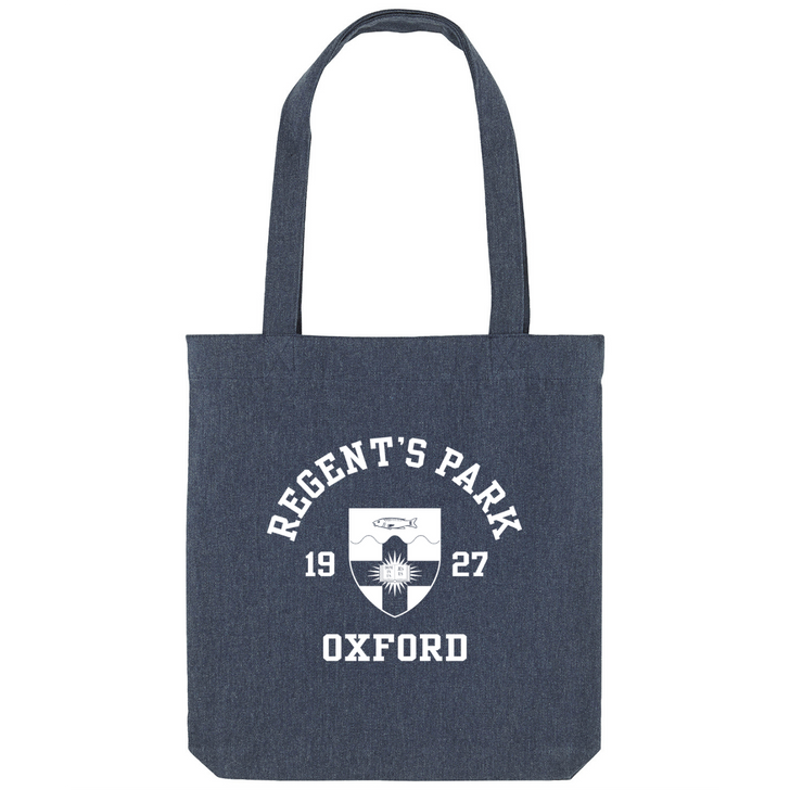 Colleges One Colour Print Patch Tote Bag - Navy