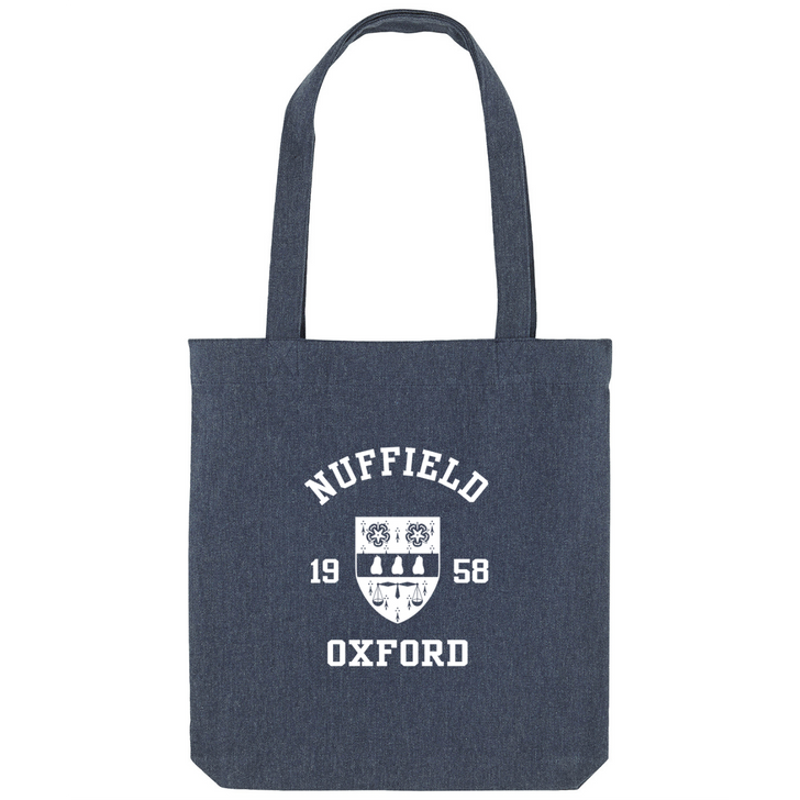 Colleges One Colour Print Patch Tote Bag - Navy