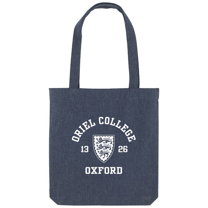 Colleges One Colour Print Patch Tote Bag - Navy