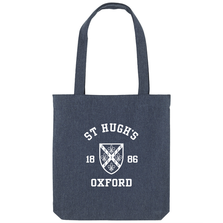 Colleges One Colour Print Patch Tote Bag - Navy