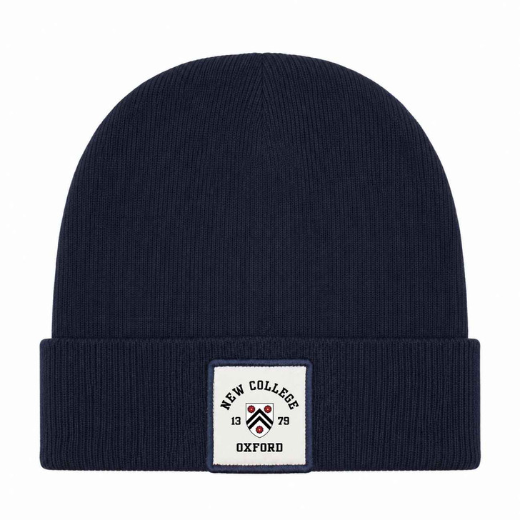 Oxford College Patch Beanie – Navy – College Colours