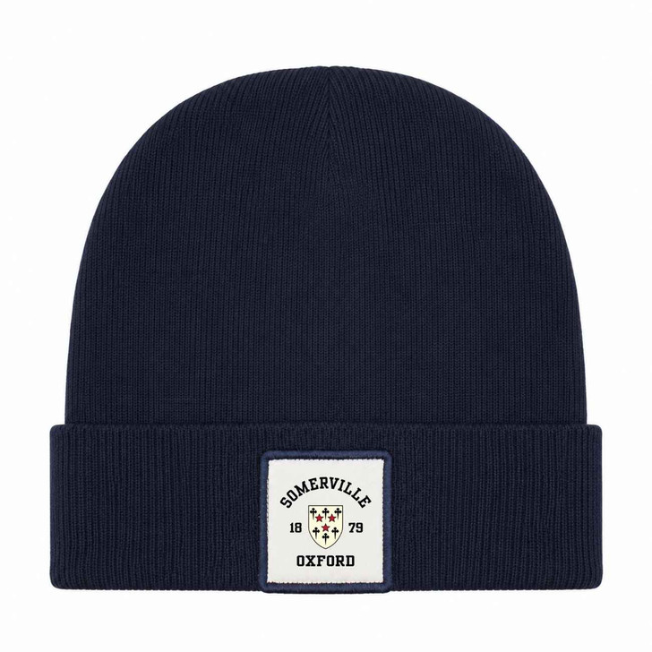 Oxford College Patch Beanie – Navy – College Colours