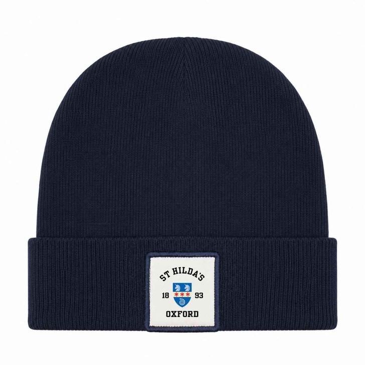Oxford College Patch Beanie – Navy – College Colours