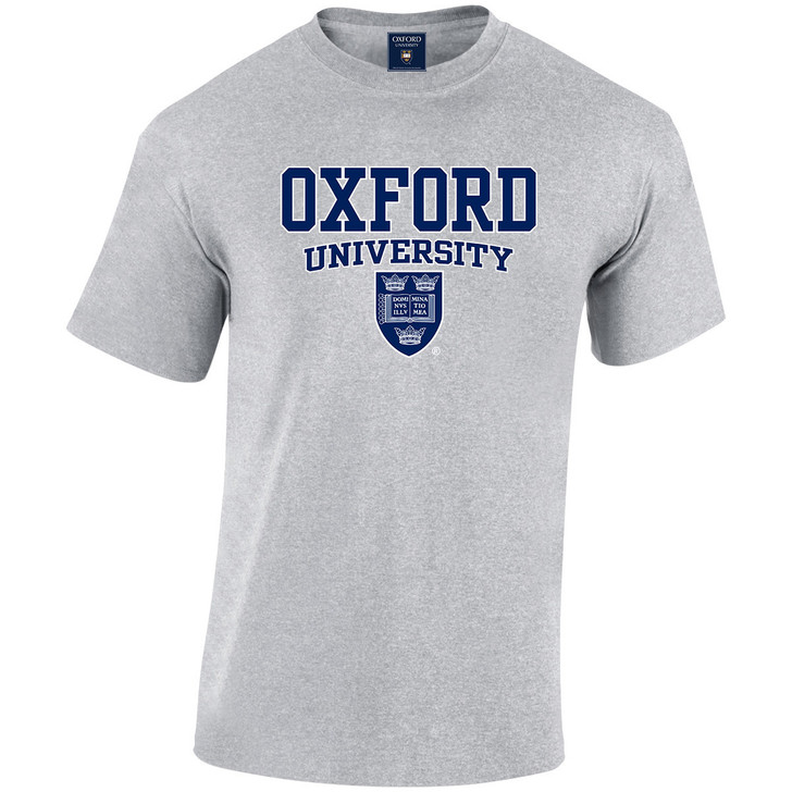 Official Oxford University Crest T-Shirt - Sports Grey