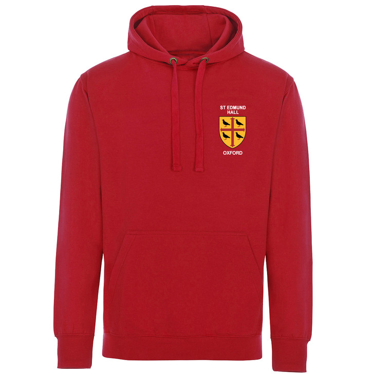 St Edmund Hall Embroidered Hoodie - Red