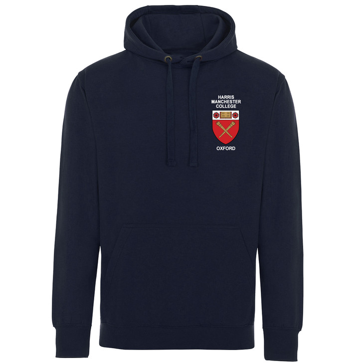 Harris Manchester College Embroidered Hoodie - Navy