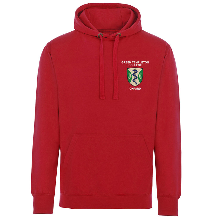 Green Templeton College Embroidered Hoodie - Red
