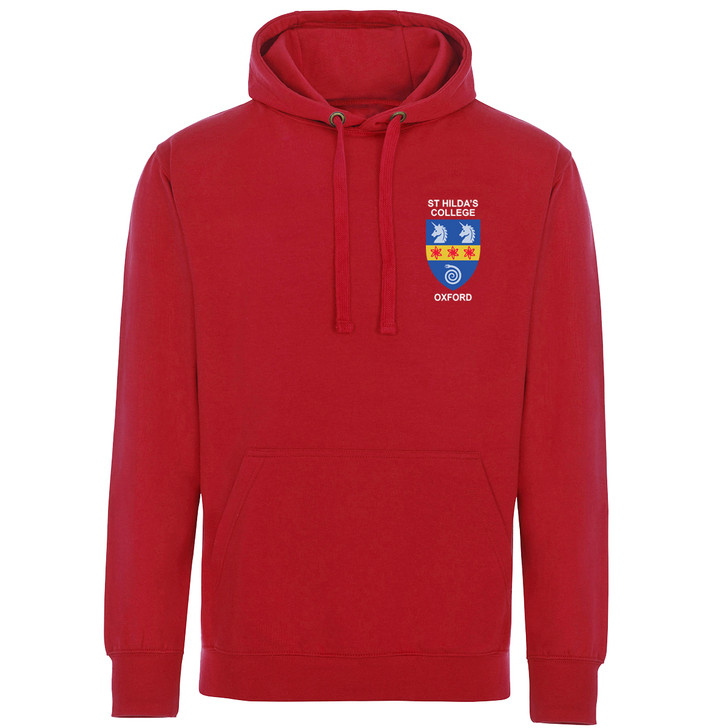 St Hilda's College Embroidered Hoodie - Red