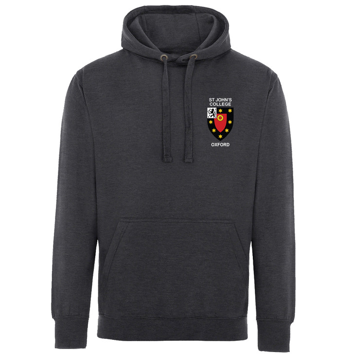 St John's College Embroidered Hoodie - Charcoal