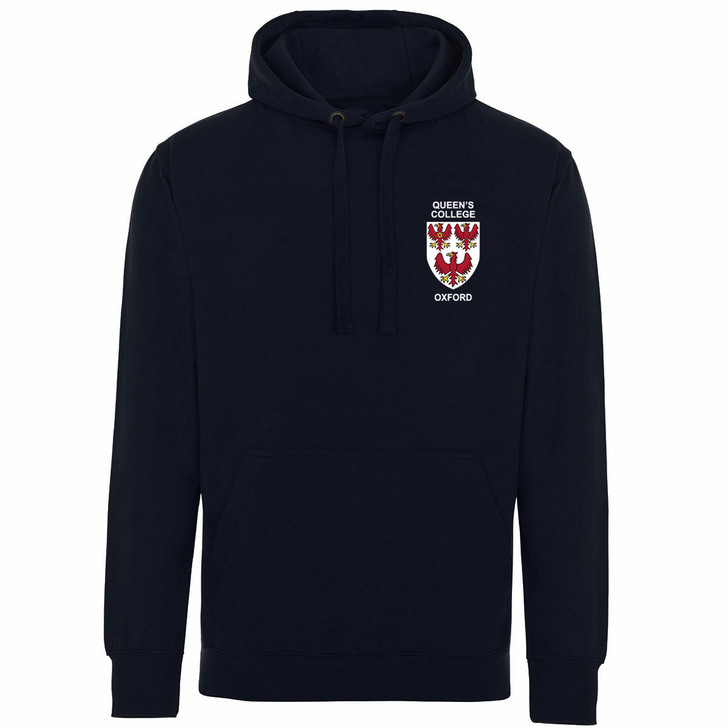 Queens College Embroidered Hoodie - Navy