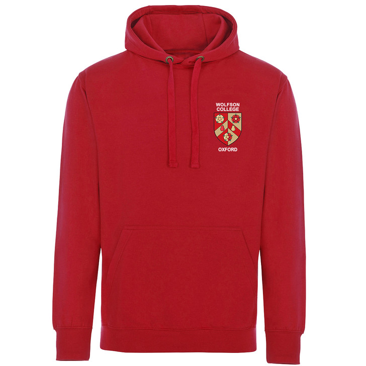 Wolfson Embroidered Hoodie - Red