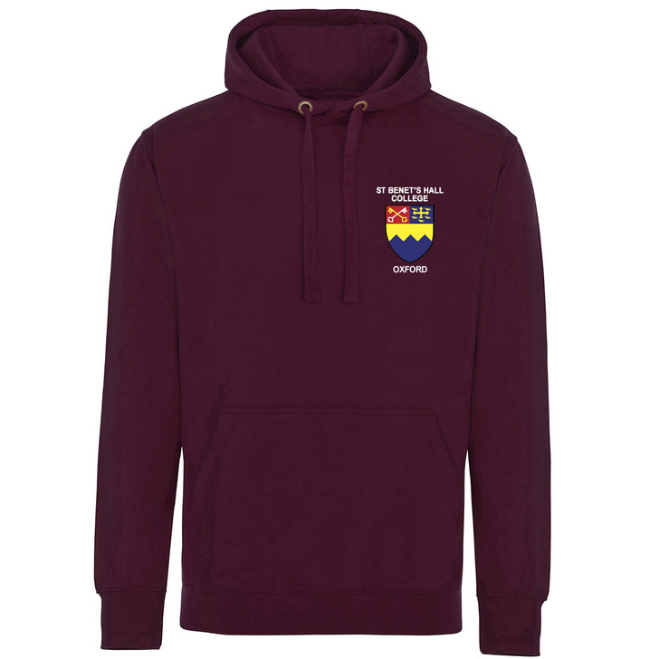 St Benet’s Hall College Embroidered Hoodie - Maroon