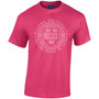 Official Oxford University Distressed Crest T-Shirt - Heliconia