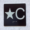 ELEVATOR STAR C FLOOR SAFETY SIGN