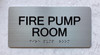 FIRE PUMP ROOM COMPLIANCE SIGN COMPLIANCE SIGN LETTERS