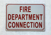 FIRE DEPARTMENT CONNECTION SAFETY SIGN