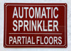 NYC AUTOMATIC SPRINKLER PARTIAL ALL FLOORS SIGN SIGN