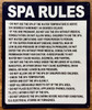 SPA RULE SAFETY SIGN