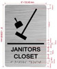 HPD JANITORS CLOSET SIGN WITH RAISED LETTERS