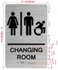 FD CHANGING ROOM ACCESSABLE SIGN WITH RAISED LETTERS