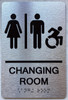 HPD CHANGING ROOM ACCESSABLE SIGN WITH RAISED LETTERS