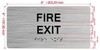 FD FIRE EXIT SIGN WITH RAISED LETTERS