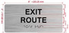 NYC EXIT ROUTE SIGN WITH RAISED LETTERS