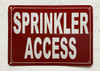 SPRINKLER ACCESS SAFETY SIGN