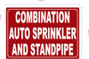 FD COMBINATION AUTO SPRINKLER AND STANDPIPE SIGN