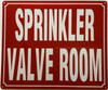 SPRINKLER VALVE ROOM SAFETY SIGN