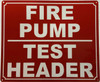 FIRE PUMP TEST HEADER SIGN