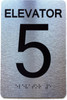 HPD ELEVATOR NUMBER (ELEVATOR 5) SIGN