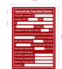 FD HYDRAULICALLY CALCULATED SYSTEM SIGN