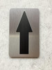 ARROW SAFETY SIGN WITH RAISED LETTERS/IMAGE
