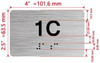 HPD APT NUMBER 1C SIGN-UNIT NUMBER SIGN WITH RAISED LETTERS