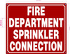 NYC FIRE DEPARTMENT SPRINKLER CONNECTION SIGN