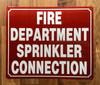 FIRE DEPARTMENT SPRINKLER CONNECTION COMPLIANCE SIGN