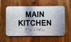 HPD MAIN KITCHEN SIGN WITH RAISED LETTERS