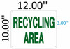 Sign RECYCLING AREA