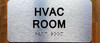 FD HVAC ROOM SIGN WITH RAISED LETTERS